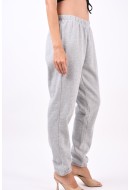 Women Pants Pieces Pcsandie Hw Loose Sweat Medium Grey Melange